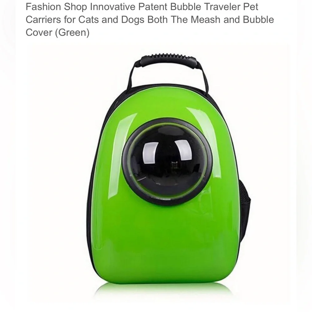 Green Bubble Traveler Pet Carrier